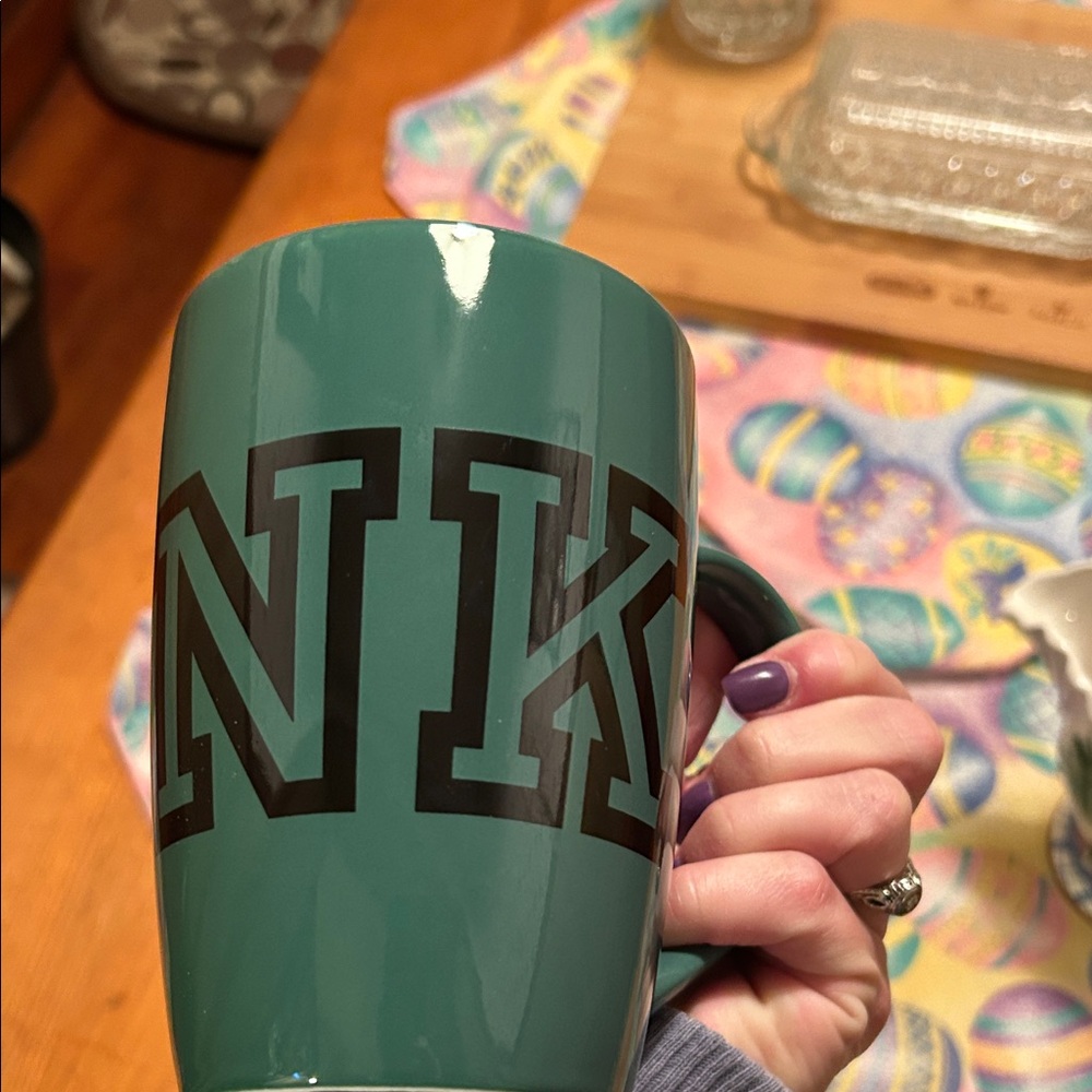 PINK Victoria's Secret Green Mug with Black Logo - Picture 2 of 6